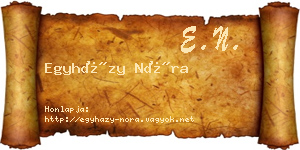 Egyházy Nóra névjegykártya