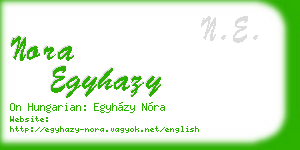 nora egyhazy business card