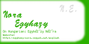 nora egyhazy business card